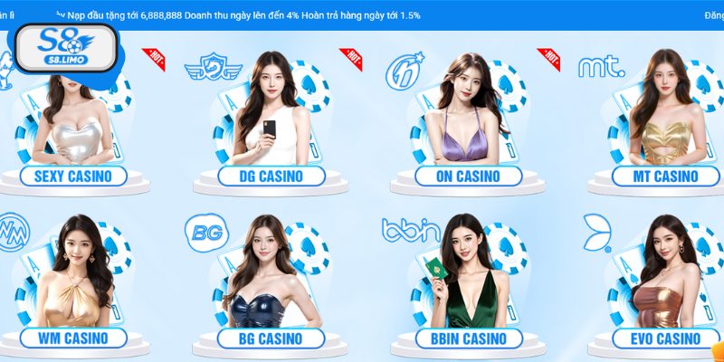 Chuyên mục casino S8 đem lại thế giới đánh bài trực tuyến hấp dẫn
