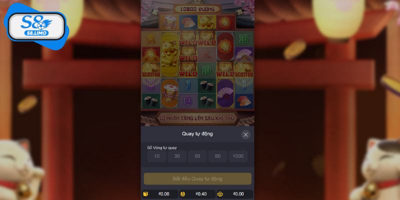 Vòng quay miễn phí và hệ số nhân vô hạn